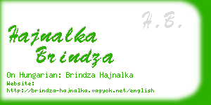 hajnalka brindza business card
